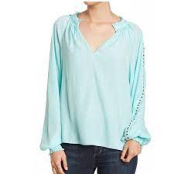 NWT Ramy Brook Indira Blouse Studded top S‎ - Picture 1 of 2